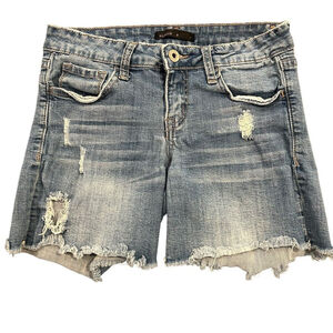 Klique Cut Off Shorts Juniors Size 1 Distressed Denim